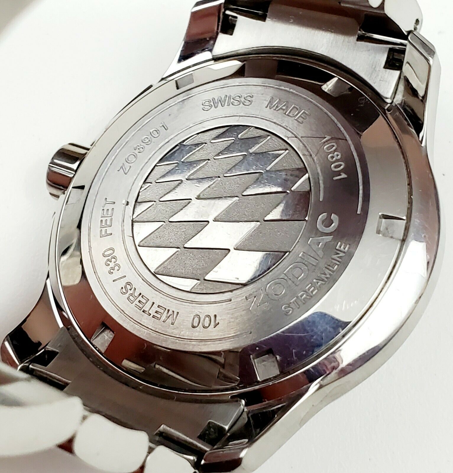 刻字 UNIQUE Men's SWISS CHRONOGRAPH Watch ZODIAC 