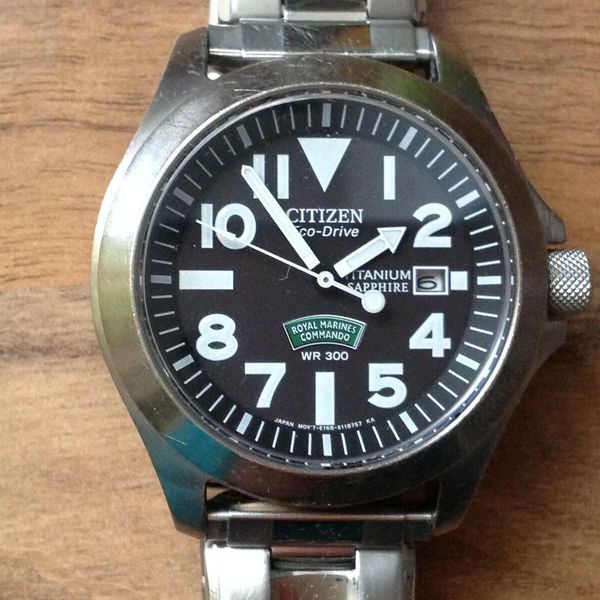 CITIZEN  MARINES COMMANDO英国海兵隊300WR Citizen Eco Drive Royal Marines Commando 300WR GN-4W-UL