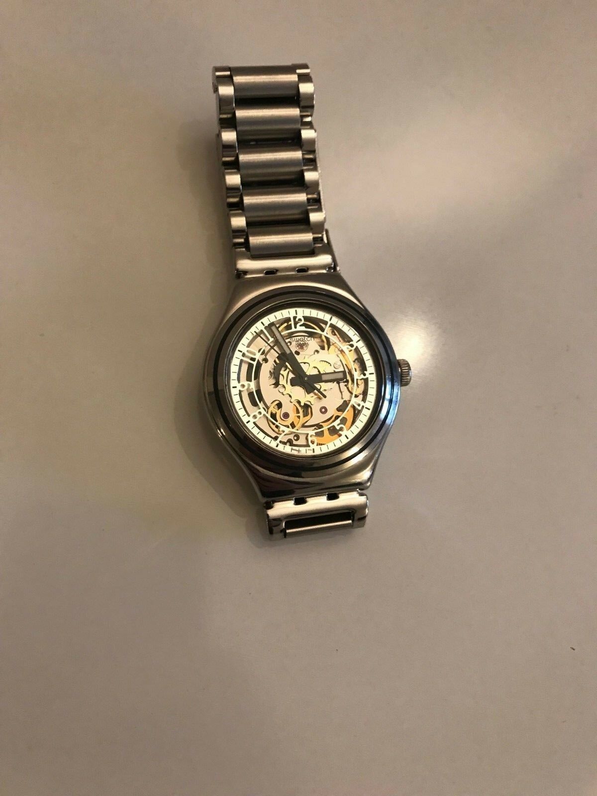 Swatch Irony Uncle Charly YAS112G Automatic Skeleton Dial 21 Jewels Swiss Watch SWATCH Uncle Charly Automatic Skeleton Dial Stainless Steel  main image 4
