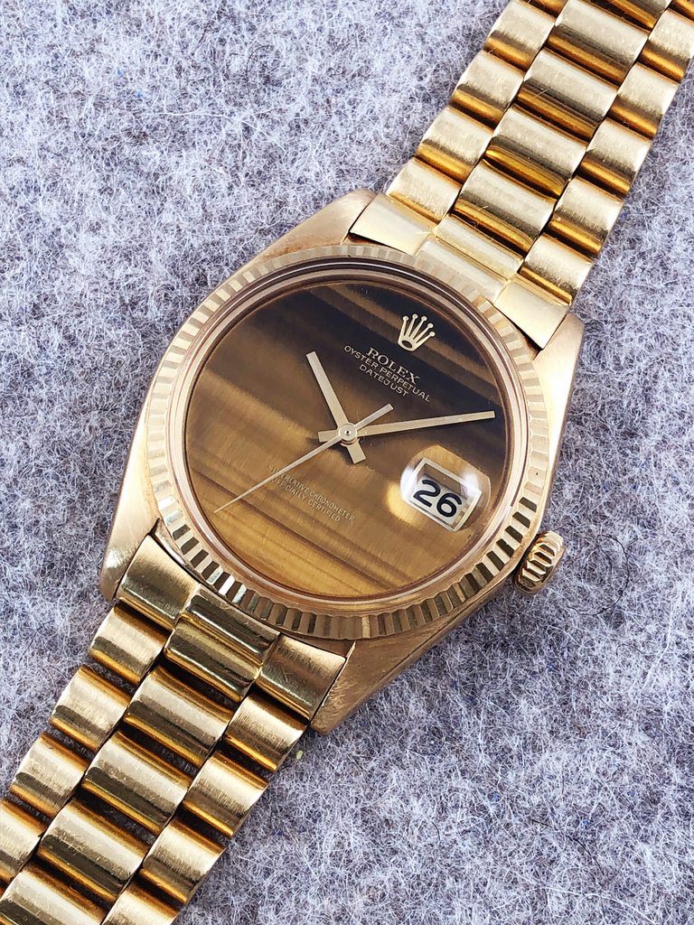 rolex datejust reference 1601 in 18k gold