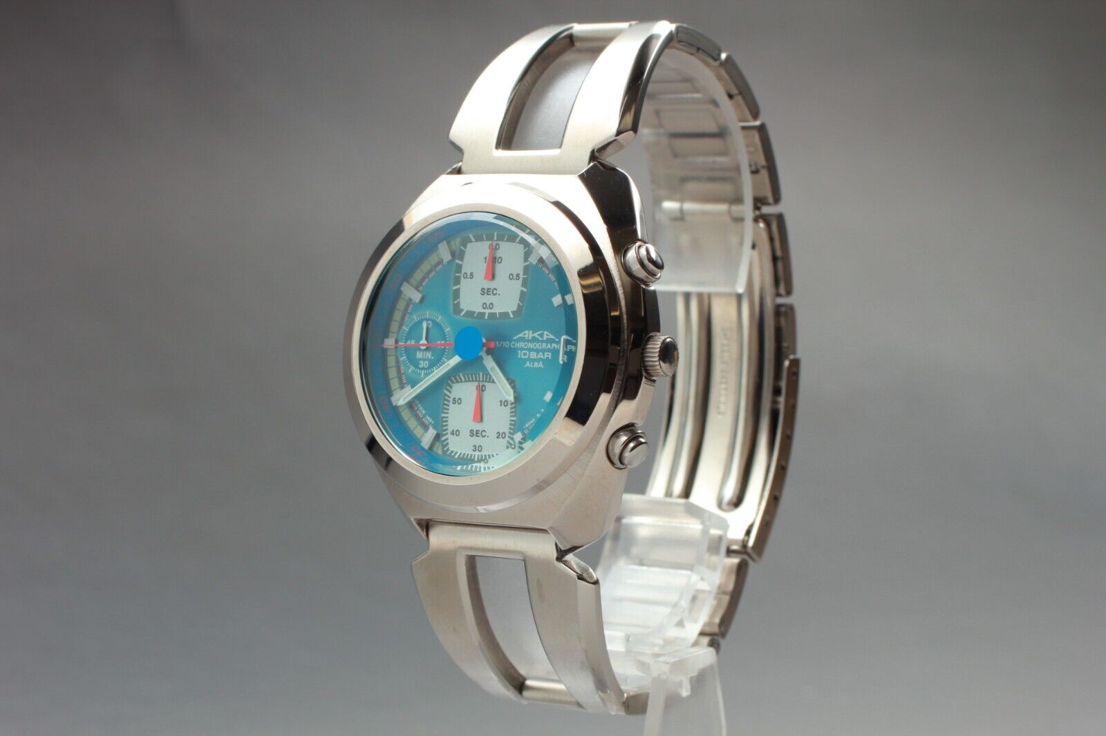 RARE! [MINT] SEIKO V657-6030 ALBA AKA Chrono Blue Quartz