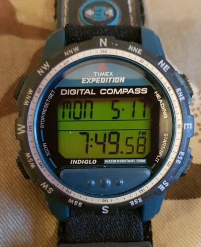 Mens Rare Timex Digital Compass rotating bezel, new with original  instructions | WatchCharts