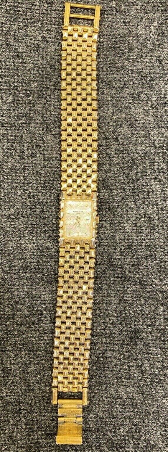 LONGINES QWR Rectangle Gold Plated Quartz Mother of Pearl Dial