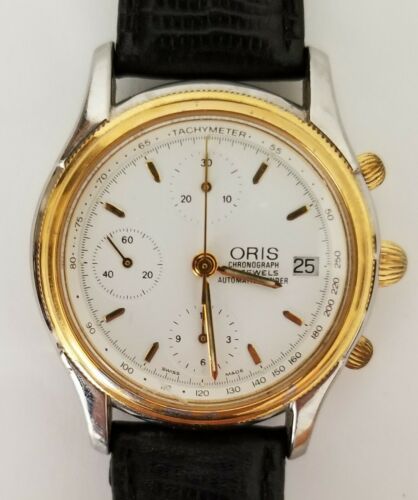 ORIS Switzerland Chronograph SA 7415 Stainless Steel Watch Automatic Winder WatchCharts Marketplace