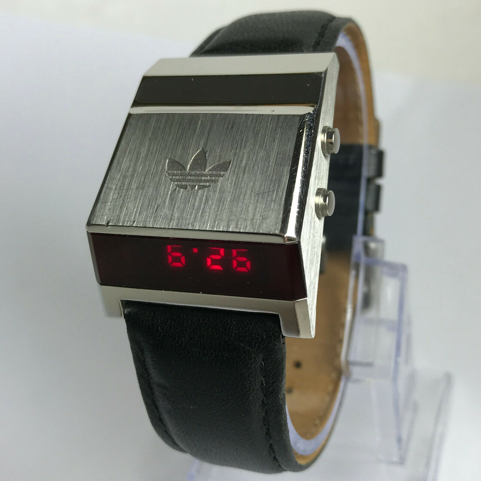 ADIDAS HSD 603 Watch red LED steel retro Bulova drivers sideview