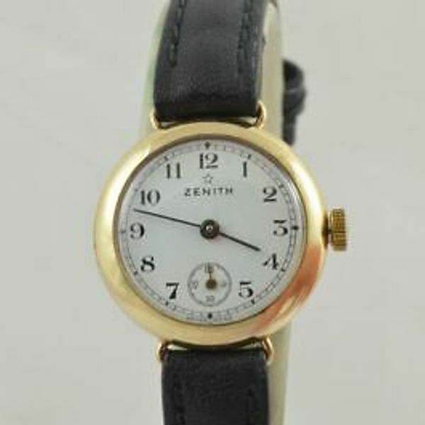 Zenith Ladies Watch Manual Winding Vintage 15MM 9K 333 Solid Gold Rare