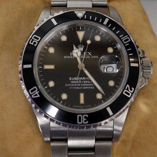 ROLEX OYSTER PERPETUAL DATE SUB MARINER Watch c1989 Boxed & Tagged Mint ...