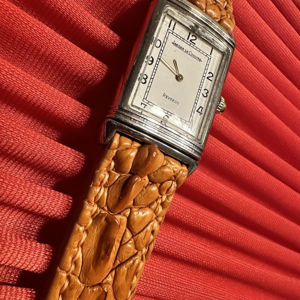 Swiss Watch Reverso Jaeger LeCoultre Reverso Swiss Made Alligator Strap Vintage Classic ...