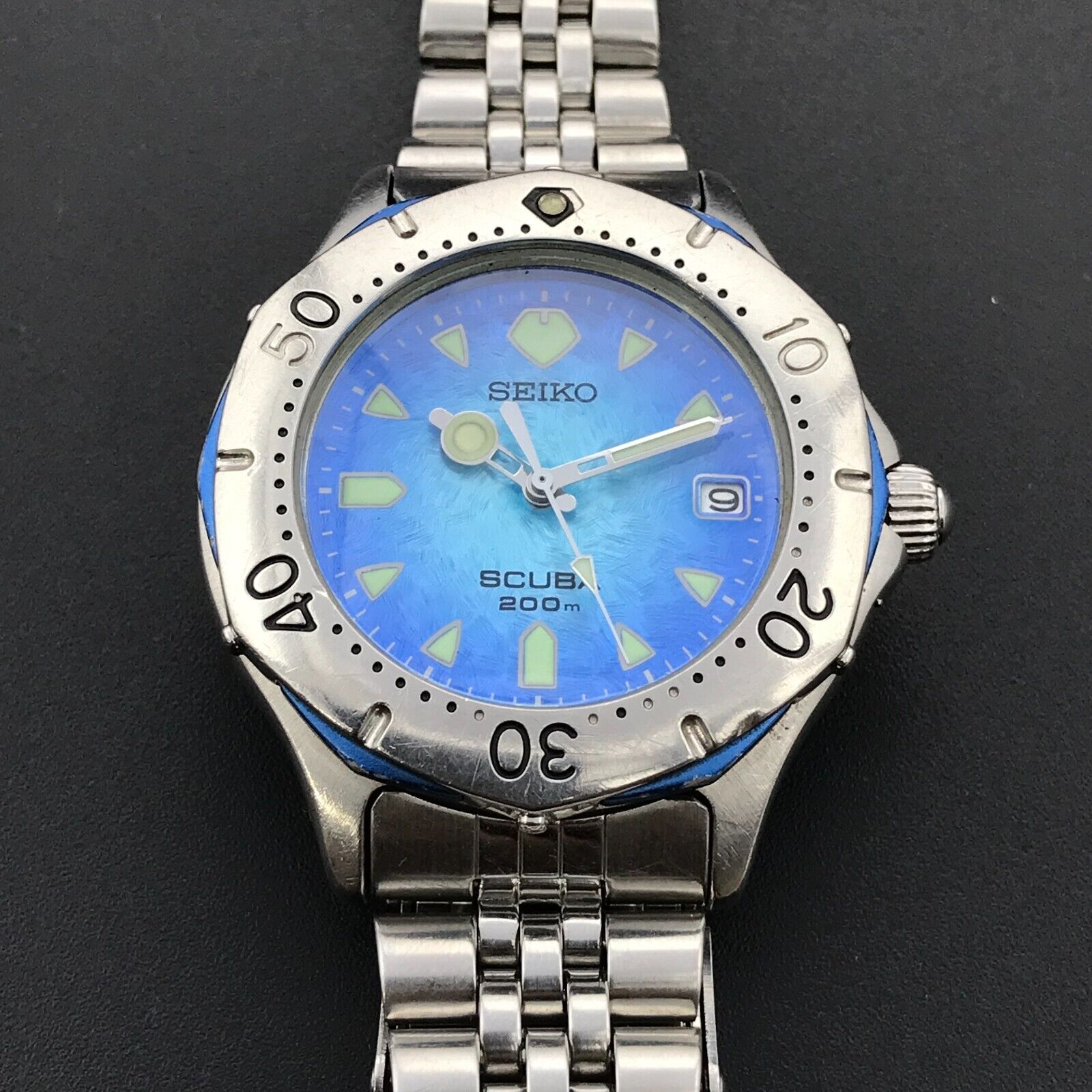 Vintage Seiko Mother of Pearl Dial Scuba Diver 200 M Japan Men