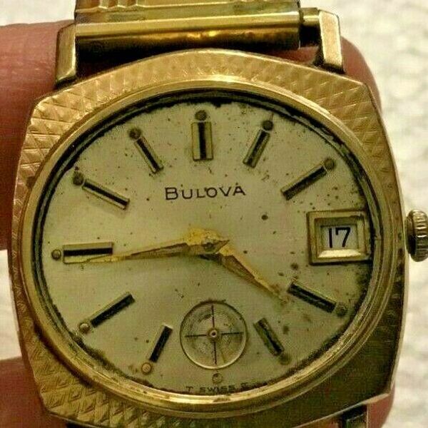 Vintage Bulova M7 Men's Wristwatch 10 K Rolled Gold Plate Case 11ALD ...