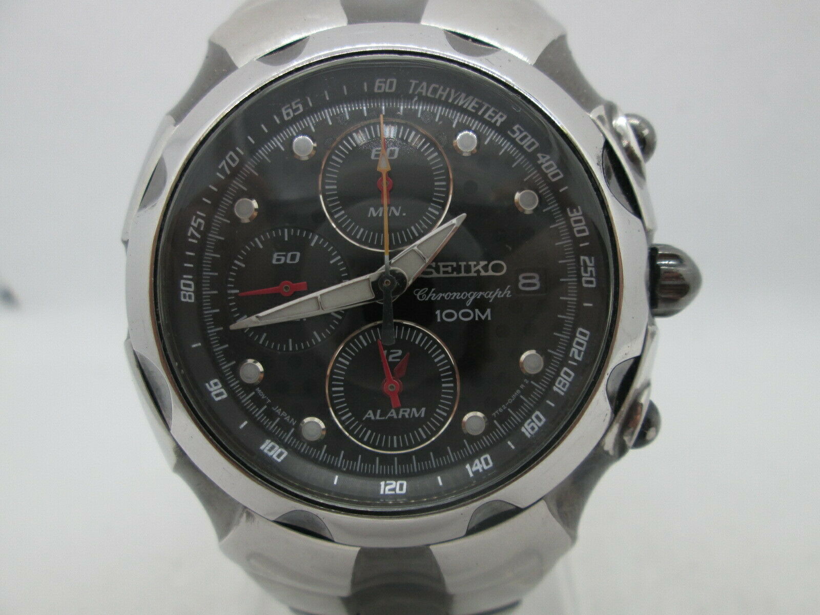 SEIKO 7T62 0GM0 ALARM CHRONOGRAPH STAINLESS STEEL QUARTZ MENS