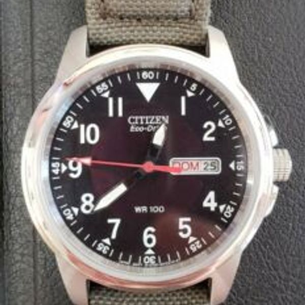 citizen eco drive military style watch