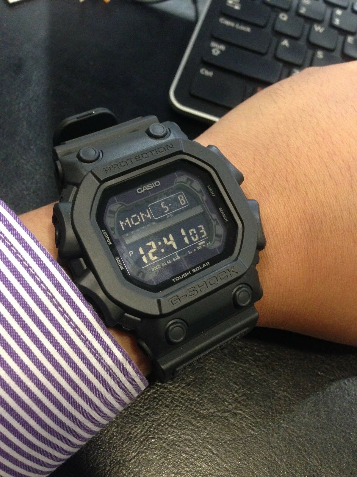 casio all black watch