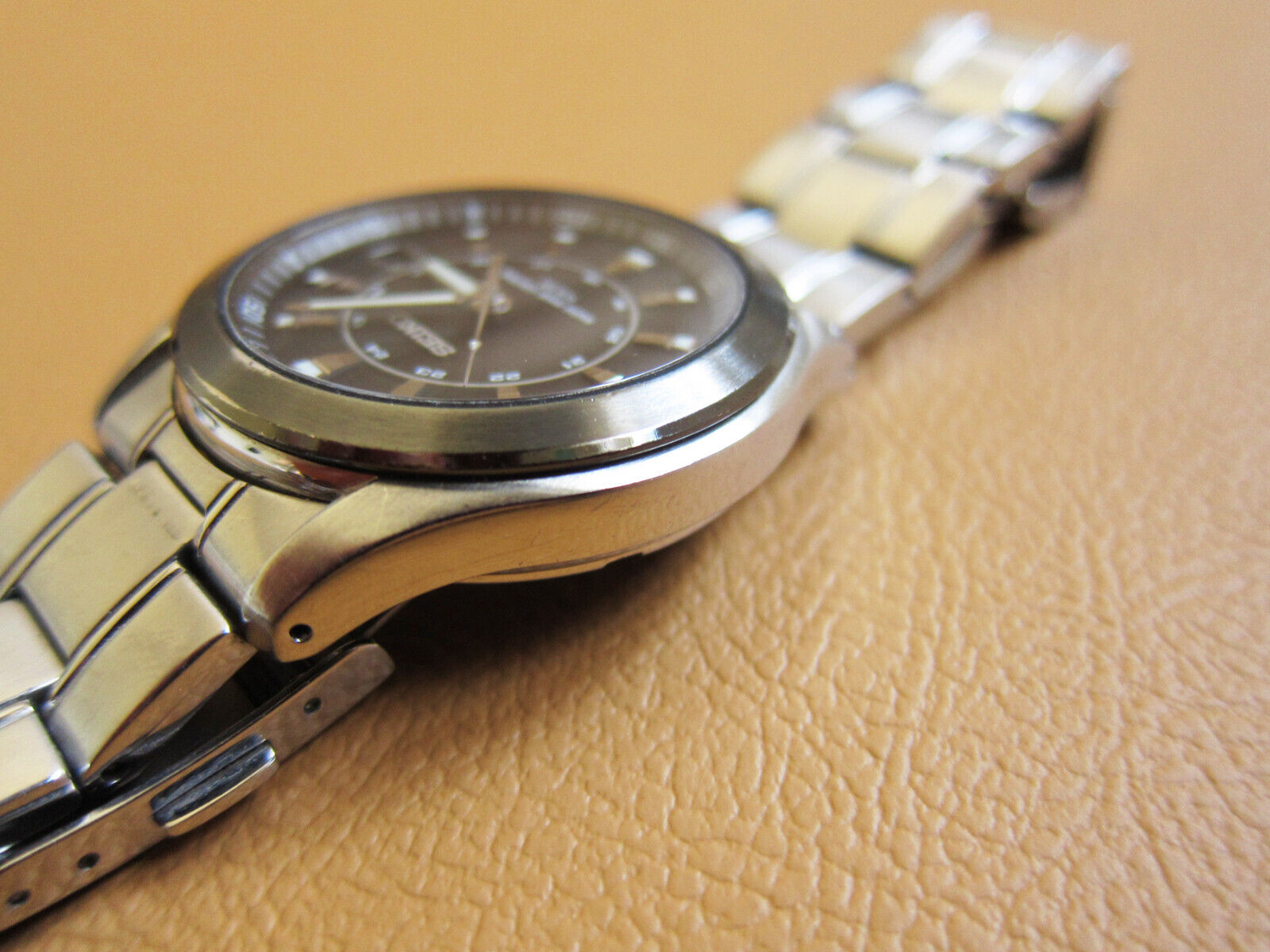 SEIKO 7B22-0BN0 Solar Radio Wave Control SS Men's Watch