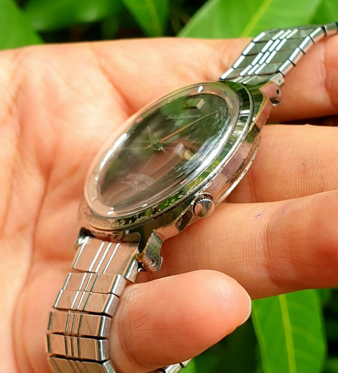 Seiko Sportsmatic 6619-7990 Gunmetal Grey Crosshair Dial Dec 1964