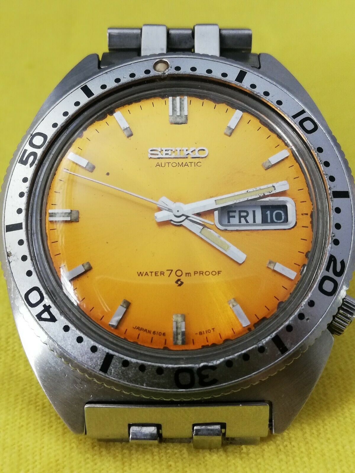 Vintage SEIKO SPORT Diver 6106 8100 a o 1968 RELOJ MUY RARO