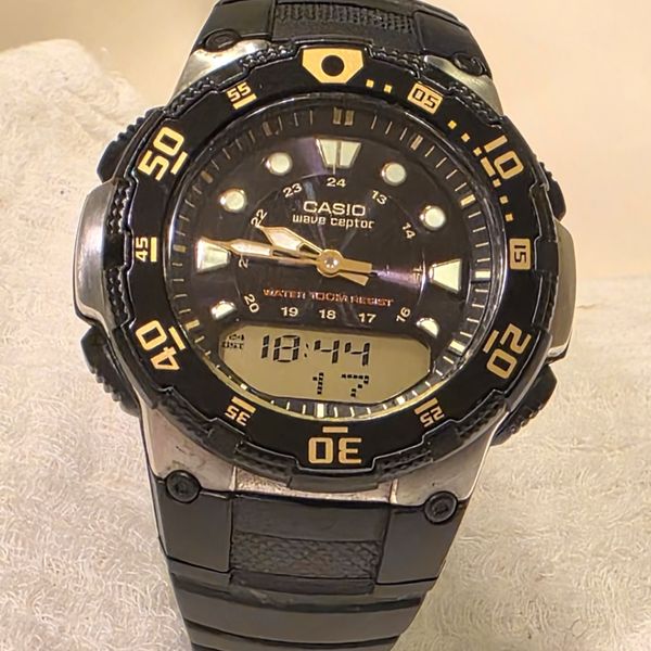 Casio Wave Ceptor Watch Men's Digital Analog Diver - 4772 WVA-107HA ...