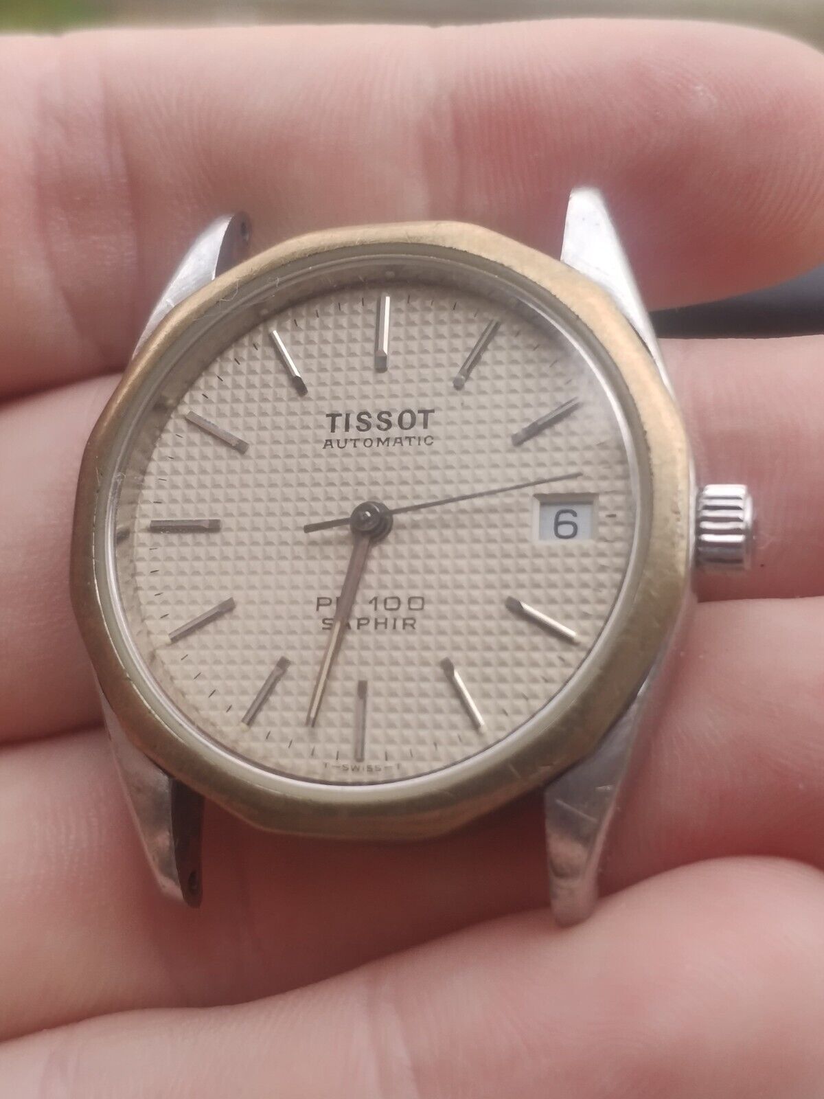 Vintage men s Tissot PR 100 Saphir automatic watch ETA 2892 waffle