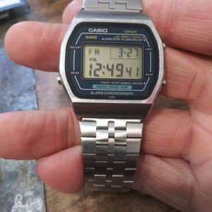 Vintage 1980 Casio W 51 106 Module Alarm Chronograph Stainless Steel Vintage 1980 Casio W 51 106 Module Alarm Chronograph Stainless Steel