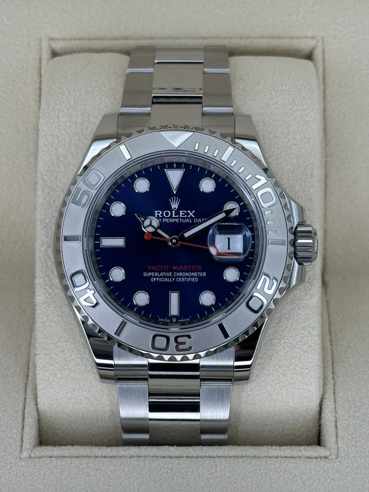 Rolex - Pre-owned Stainless Steel Yacht-Master 40mm 126622 Blue