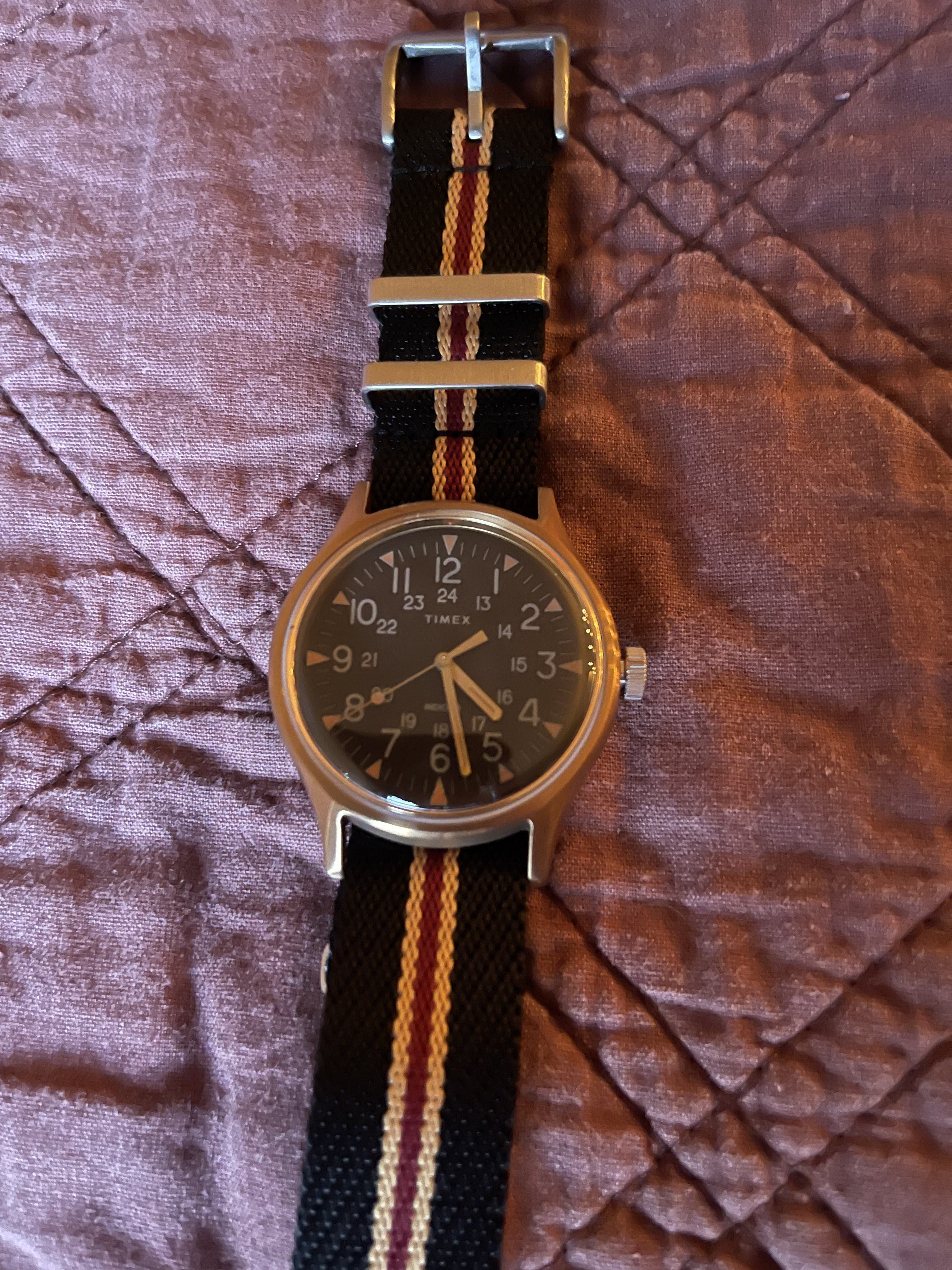 75 USD Timex MK1 Quartz Bronze color case 2 BONUS Natos Included WatchCharts Marketplace