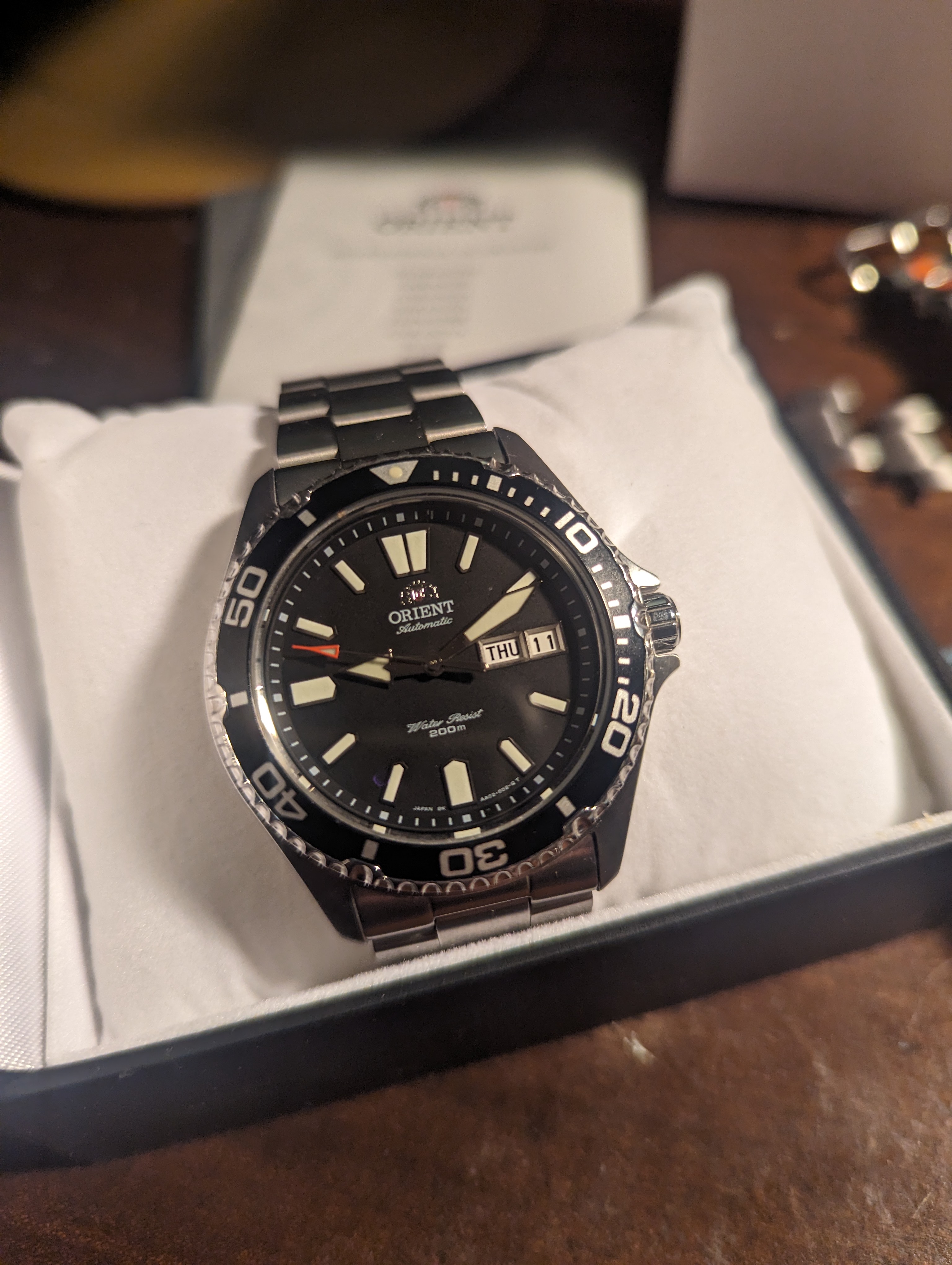 WTS WTT Orient Mako USA II Black Dial Sapphire Auto 41.5mm