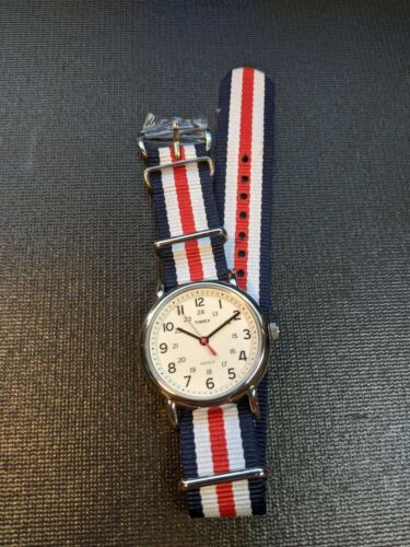 Timex weekender red hot sale white blue