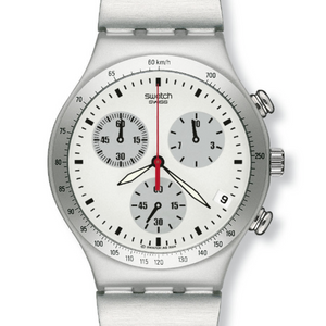 2004 Swatch Magnificent Simplicity Irony Chronograph Quartz Watch