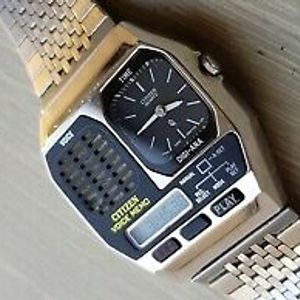 VINTAGE CITIZEN ANA DIGI VOICE MEMO WATCH C010 MADE IN JAPAN