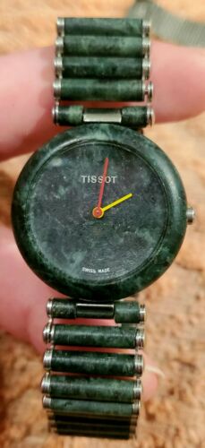 Tissot Rock Watch R151 Green Marble w original rare Marble Ladder