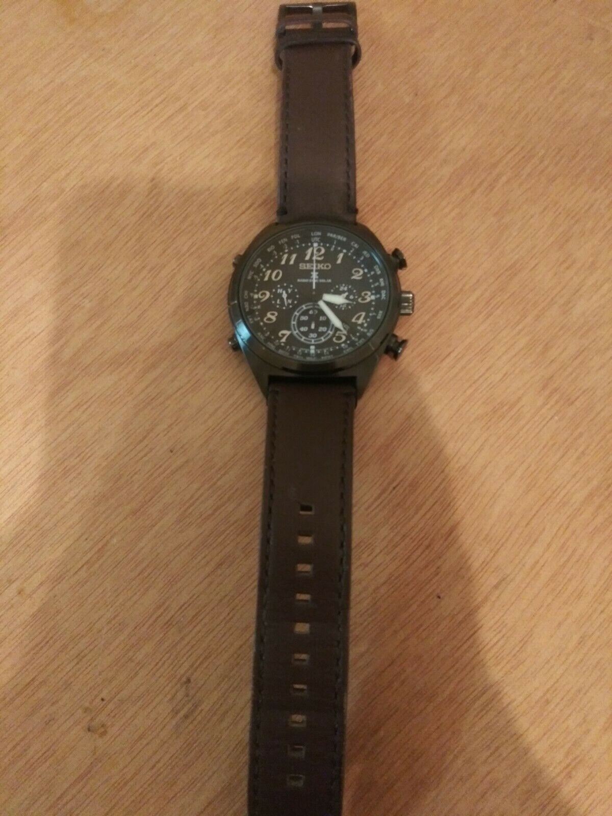 Seiko Prospex Radio Sync Solar 8B92-0AV0 Pilot Military Men