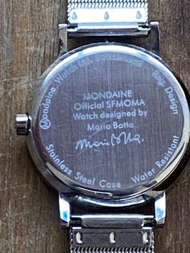 【激レア】MONDAINE モンディーン 腕時計 マリオ·ボッタ Mondaine SFMOMA Mario Botta Unisex Stainless Steel White