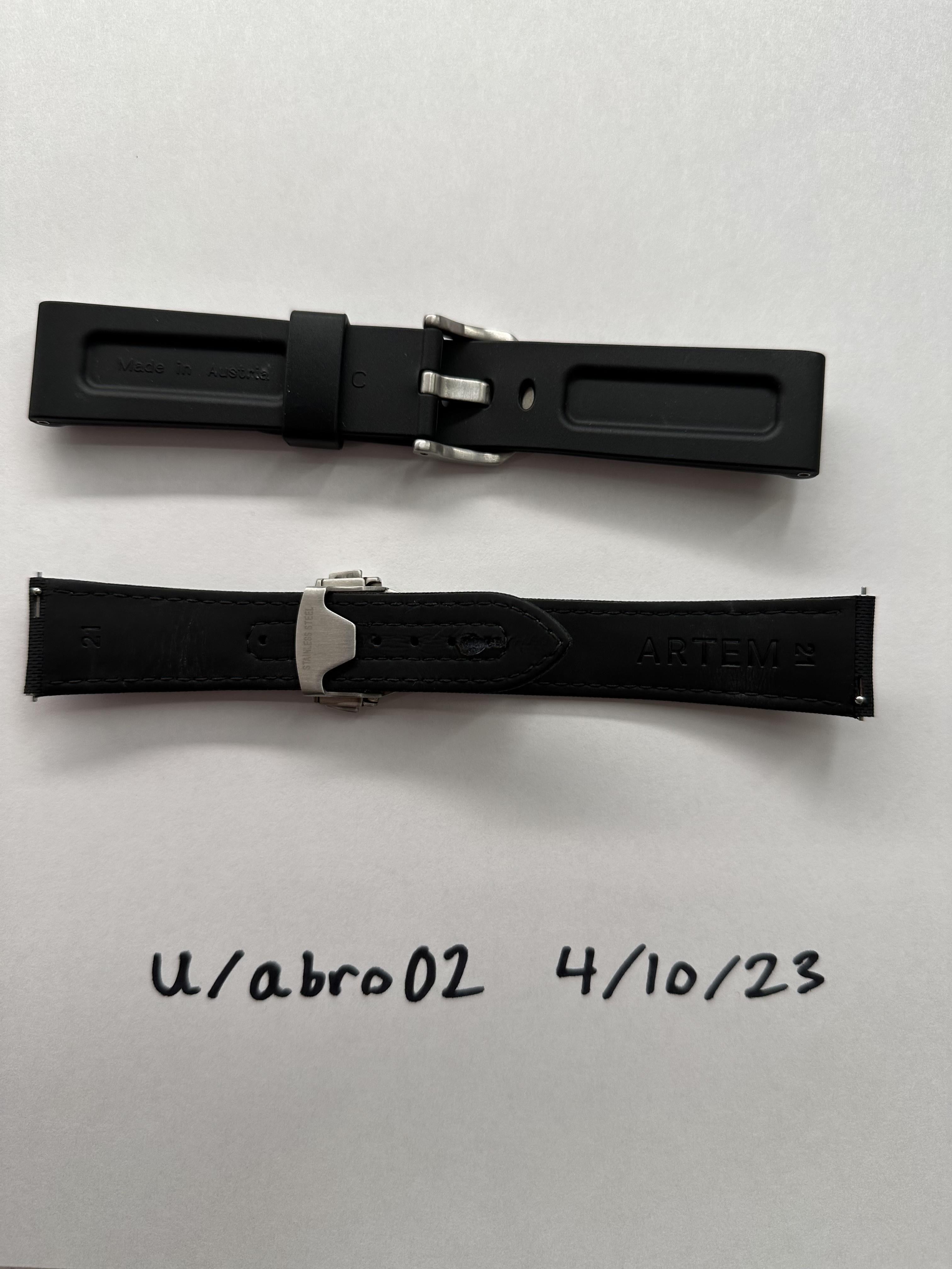 WTS 21MM Artem Sailcloth Strap and Deployant Buckle 22MM