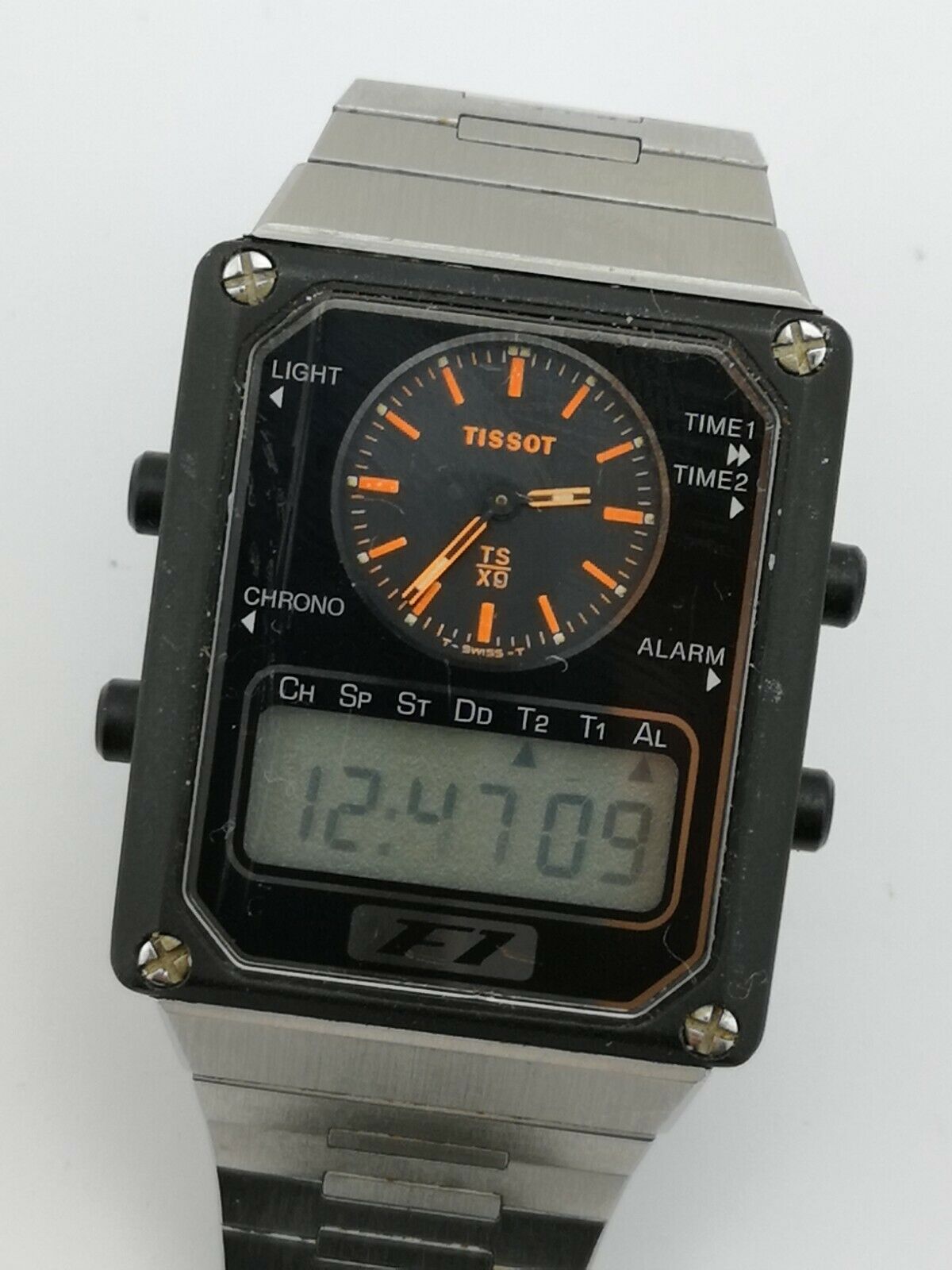 Tissot F1 TSX9 Vintage Digital Quartz Watch for Repair and