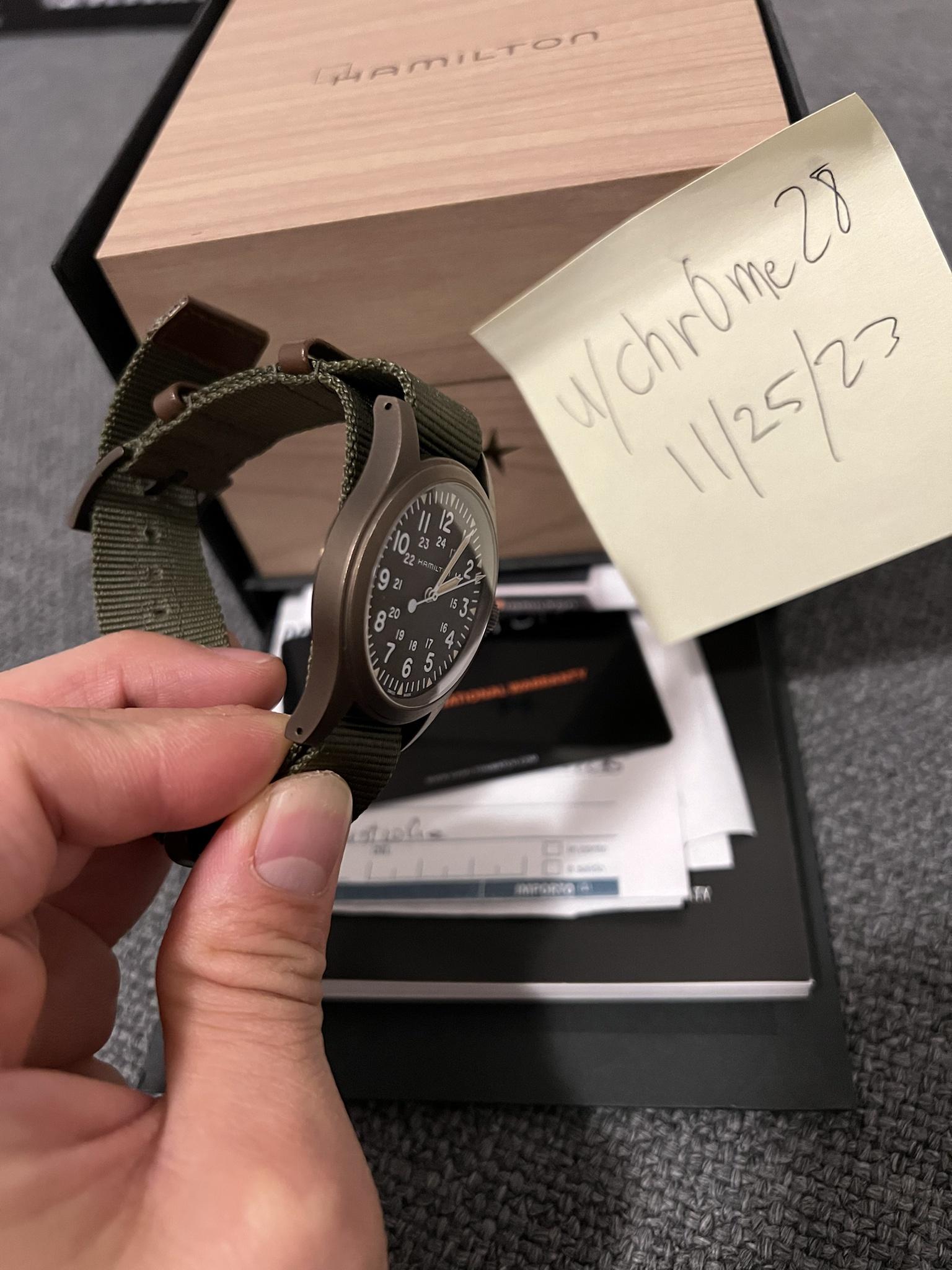 Hamilton khaki field shop mechanical earth pvd