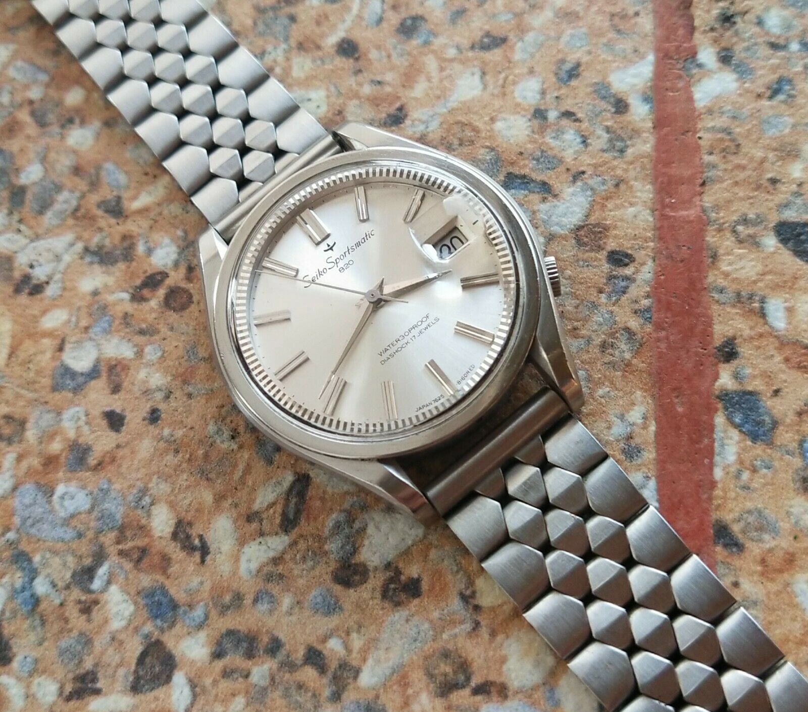 Vintage Seiko Sportsmatic 820 17 Jewels 7625 8140 JDM January 1966