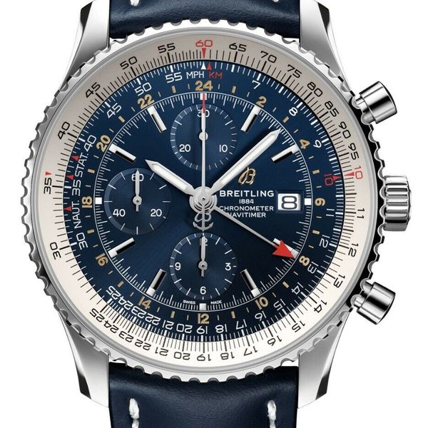 Breitling Navitimer Chronograph GMT 46mm A24322 Men’s Automatic Watch B ...