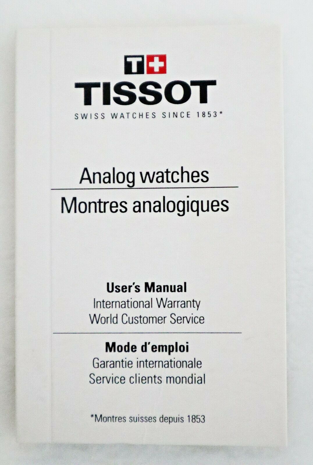 Tissot 1853 outlet watch manual