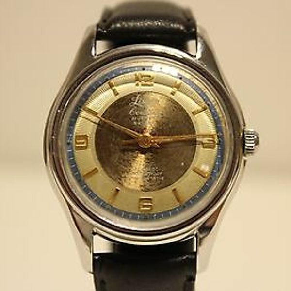 VINTAGE RARE SWISS WW2 STAINLESS STEEL MEN'S MECHANICAL WATCH 