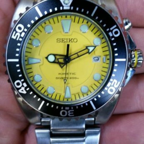 Seiko Mens Kinetic Diver 200m SKA367 Yellow Submarine (Rare) | WatchCharts