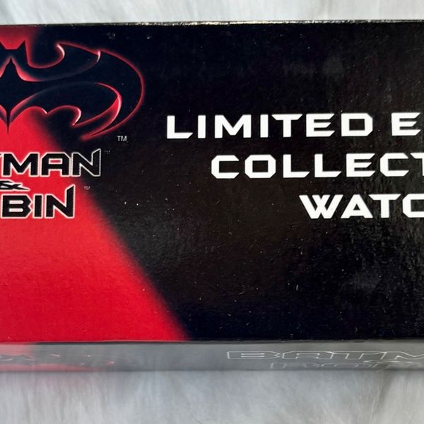 Robin. Watch Chart Fossil, Limited Edition, Batman & Robin Watch, With Tag, Tin, Box ...
