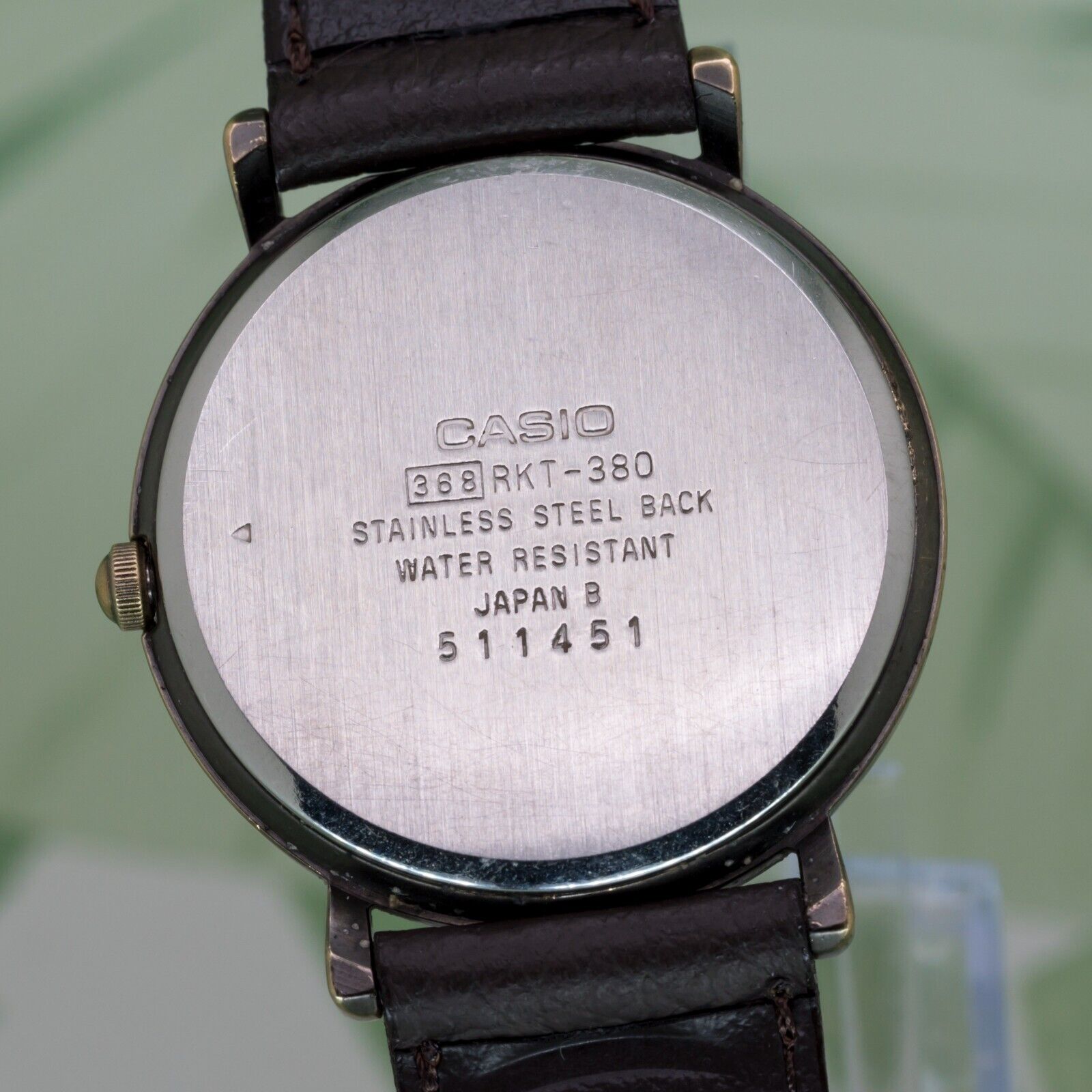 1988 CASIO ROOKIE RKT-380 MOON PHASE ANALOGUE QUARTZ DRESS WATCH