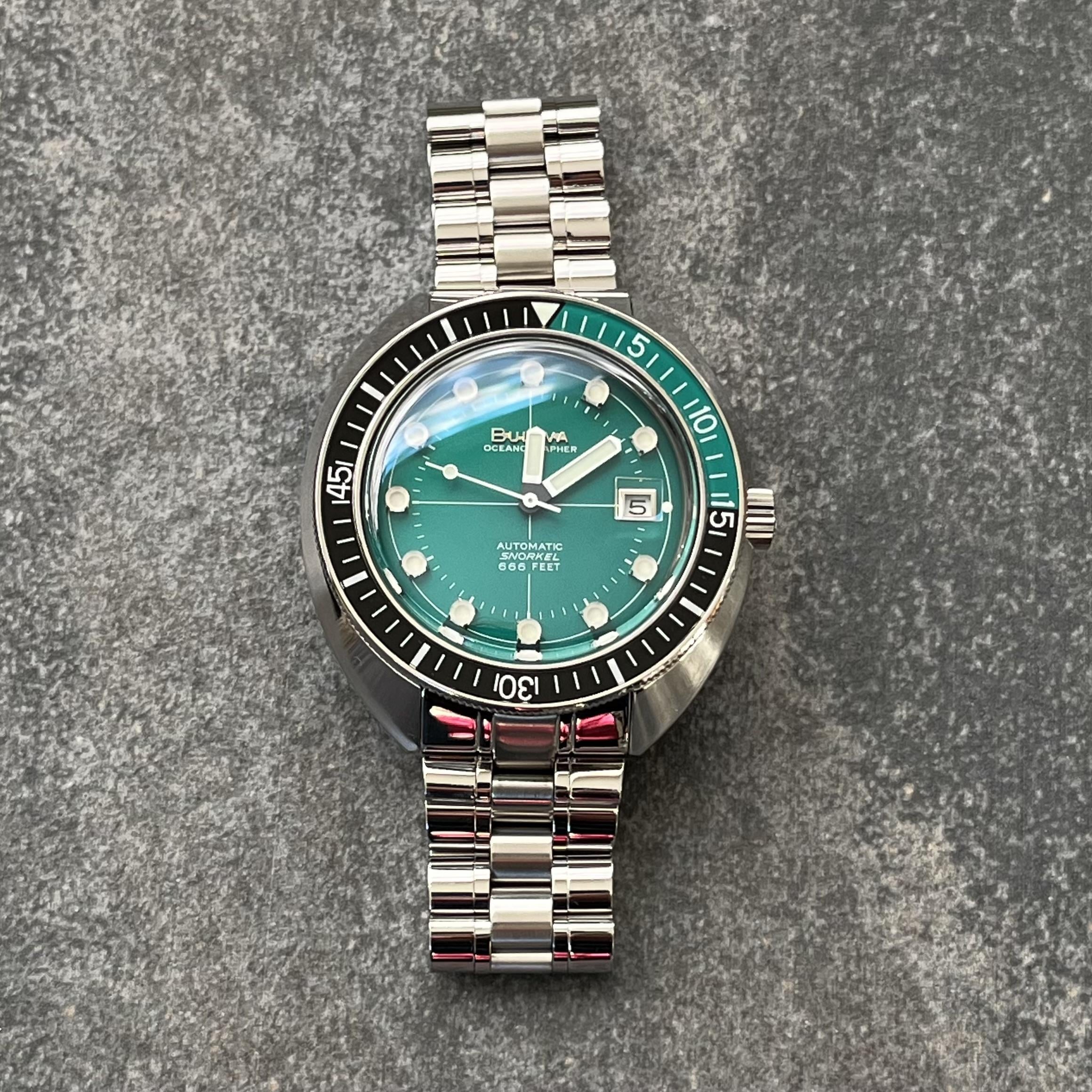 Bulova green sale devil diver