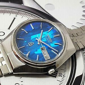 RARE SEIKO QUARTZ QT GREEN DIAL 3803-7100 KANJI GENTS 
