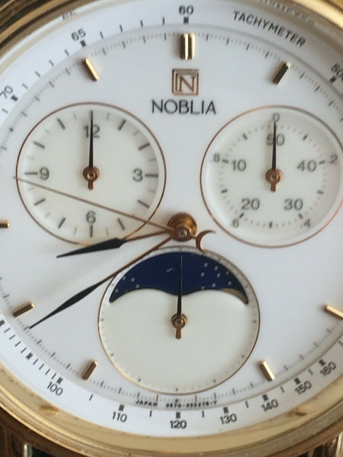 Vintage Classic Noblia Citizen Cronograph Moon Phase Watch