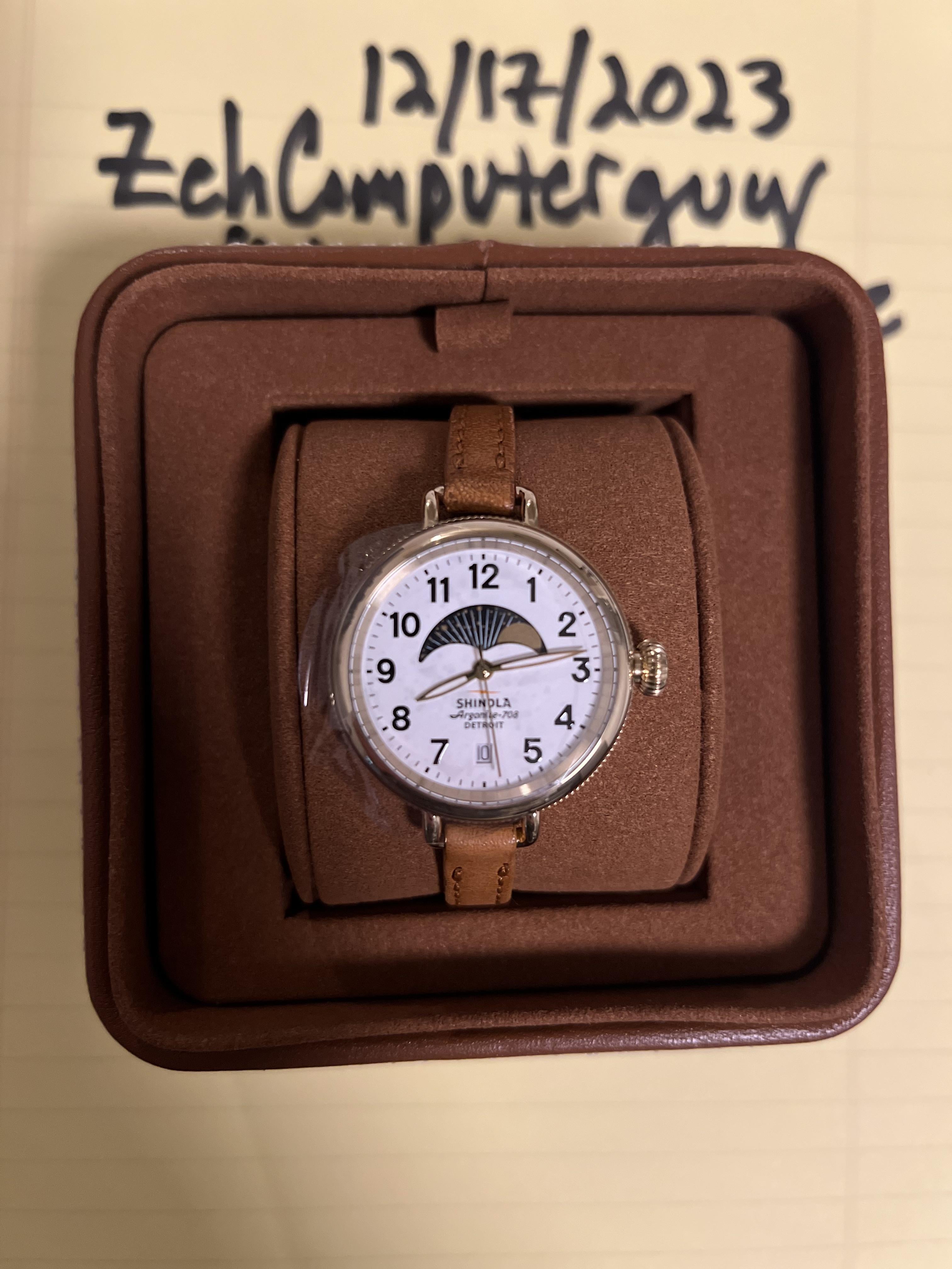 WTS Shinola The Birdy 34MM Moon phase Brand new WatchCharts