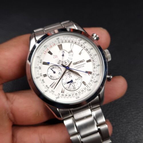 Seiko Perpetual Calendar 7T86 0AC0 SPC123P QUARTZ MENS WATCH USED
