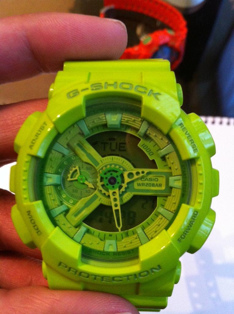 FS LIME GREEN CASIO G SHOCK HYPER COLOUR GA110B 3 WatchCharts Marketplace