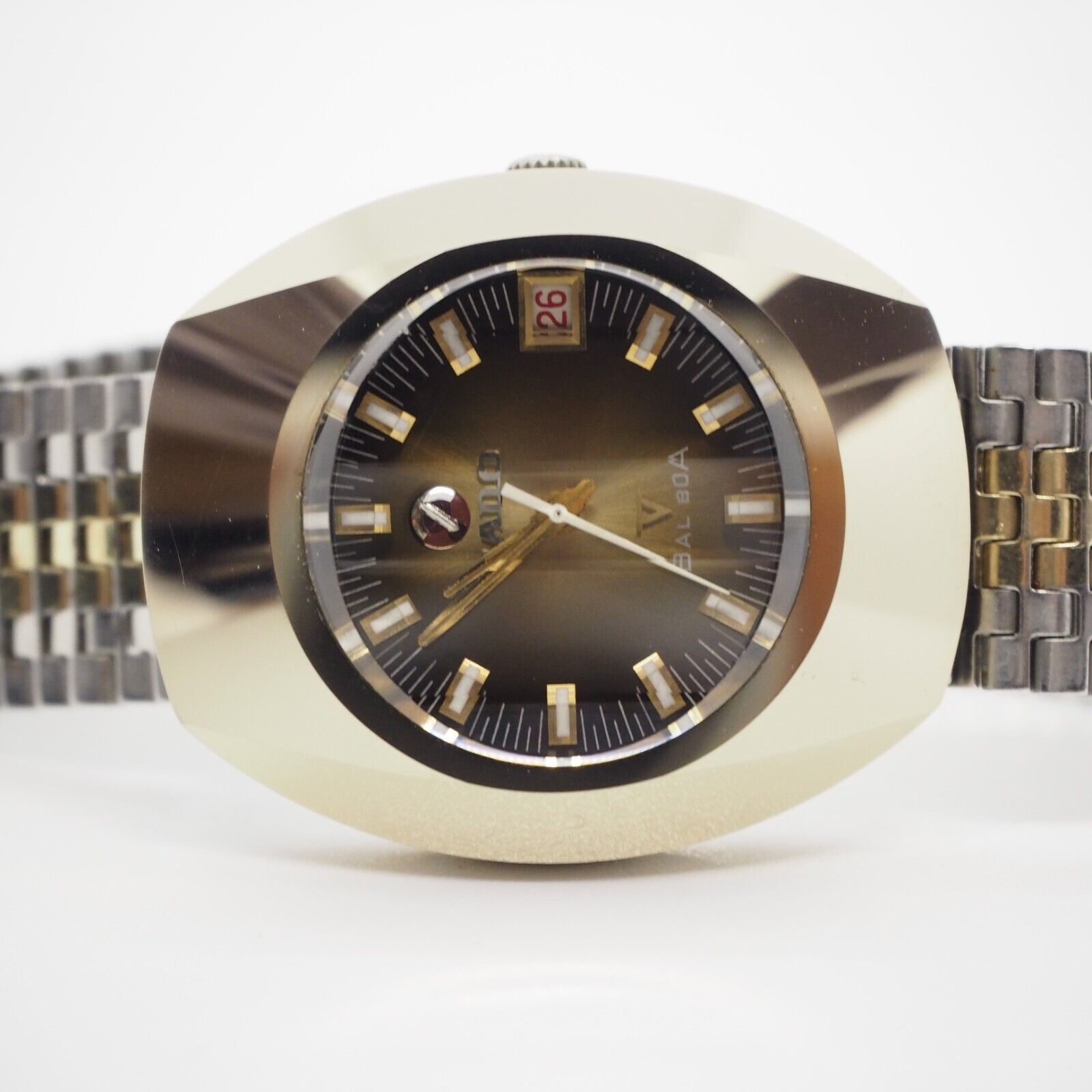 Rado Balboa V Watch Automatic Mens 35mm Gold Dial Date Round