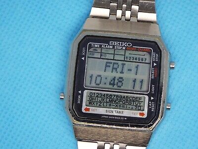 Vintage Seiko Digital Watch 80s SIGN TABLE LCD D409 5020 RETRO OLD